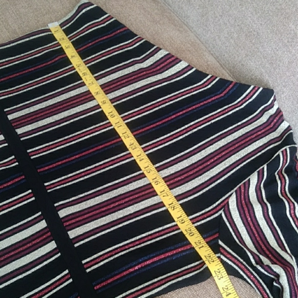 **SOLD**   One-Shoulder Striped Dress - Picture 7 of 8